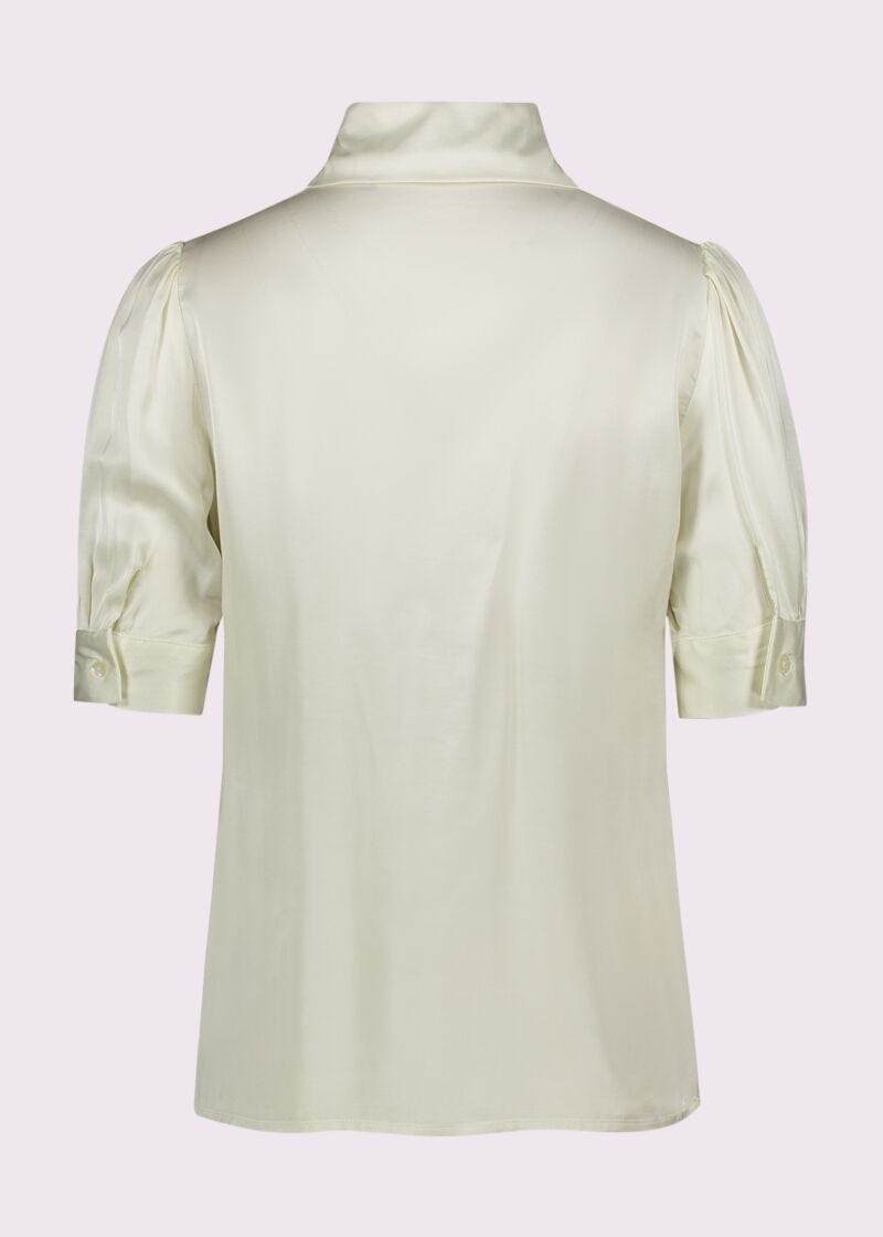 Chemise blanche en satin pour femme