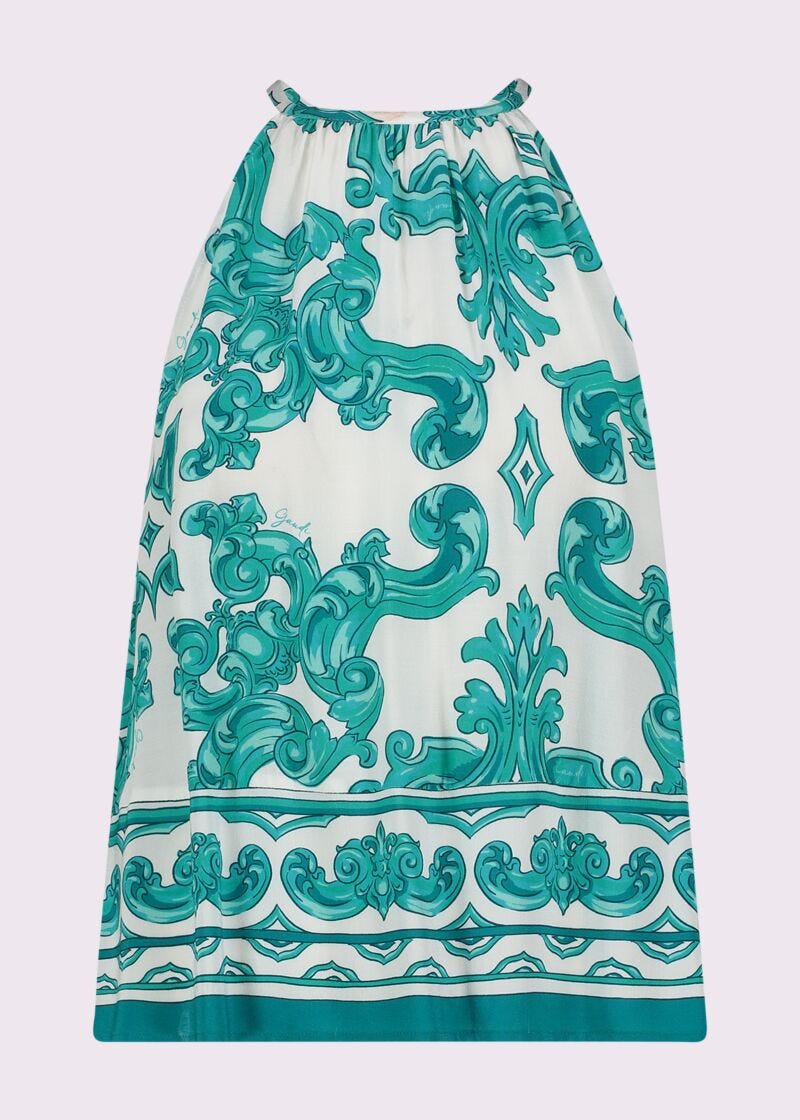 Women's printed crepe top