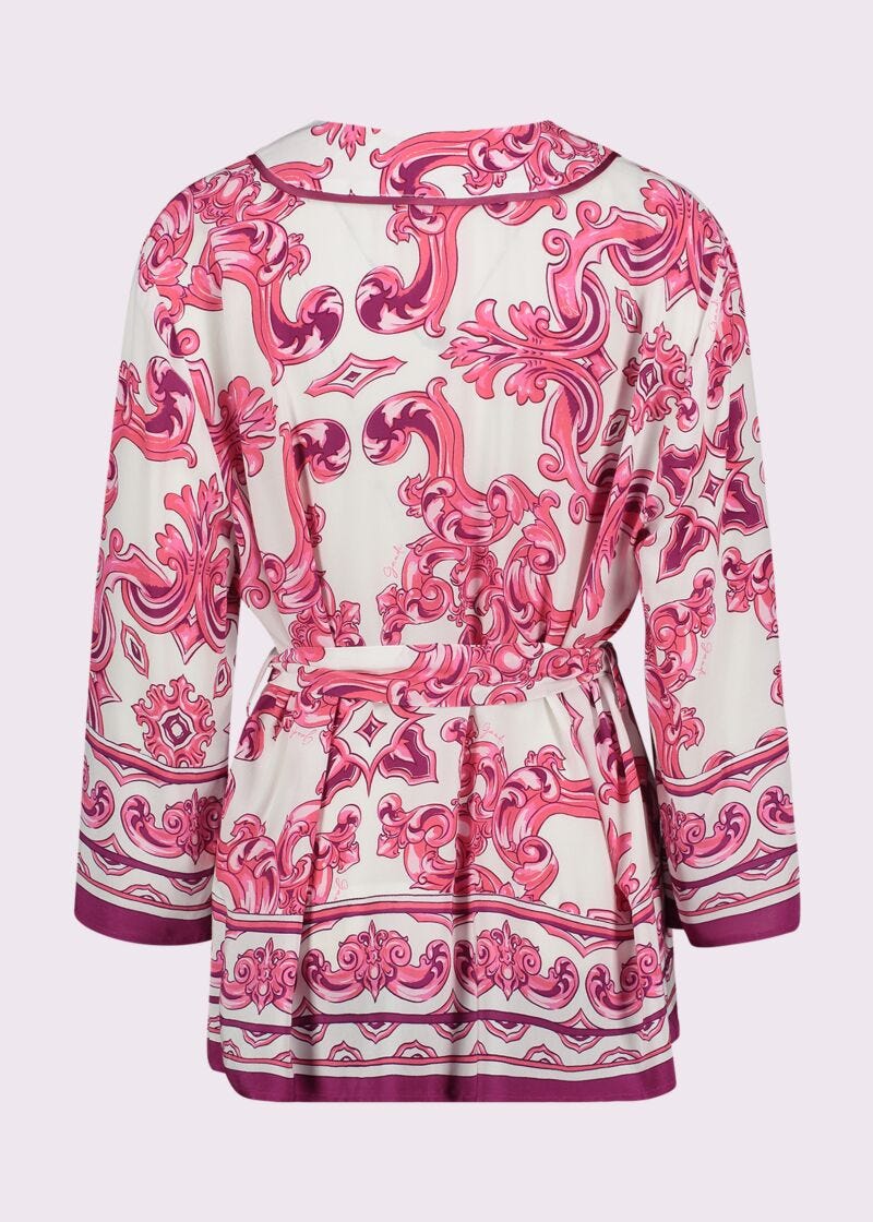 Women's printed crepe jacket