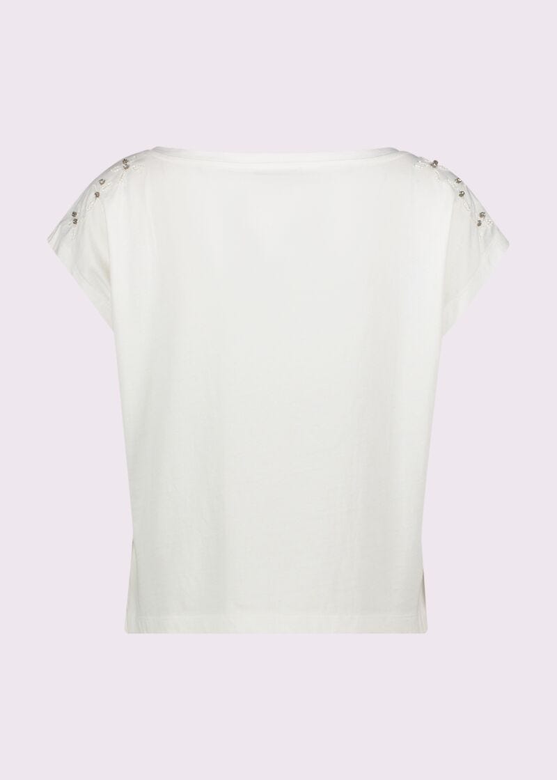 T-shirt blanc en coton pour femme
