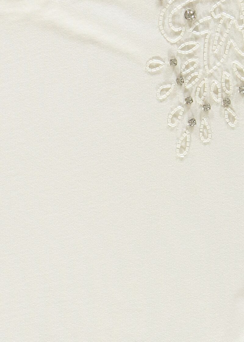 T-shirt blanc en coton pour femme