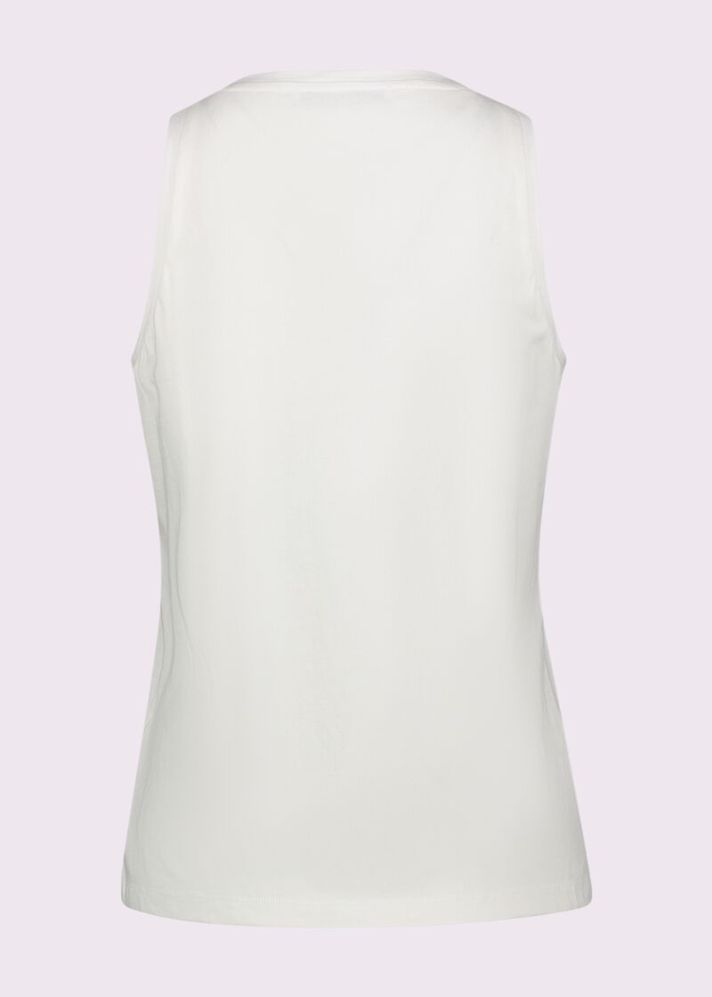 Top blanc en coton pour femme