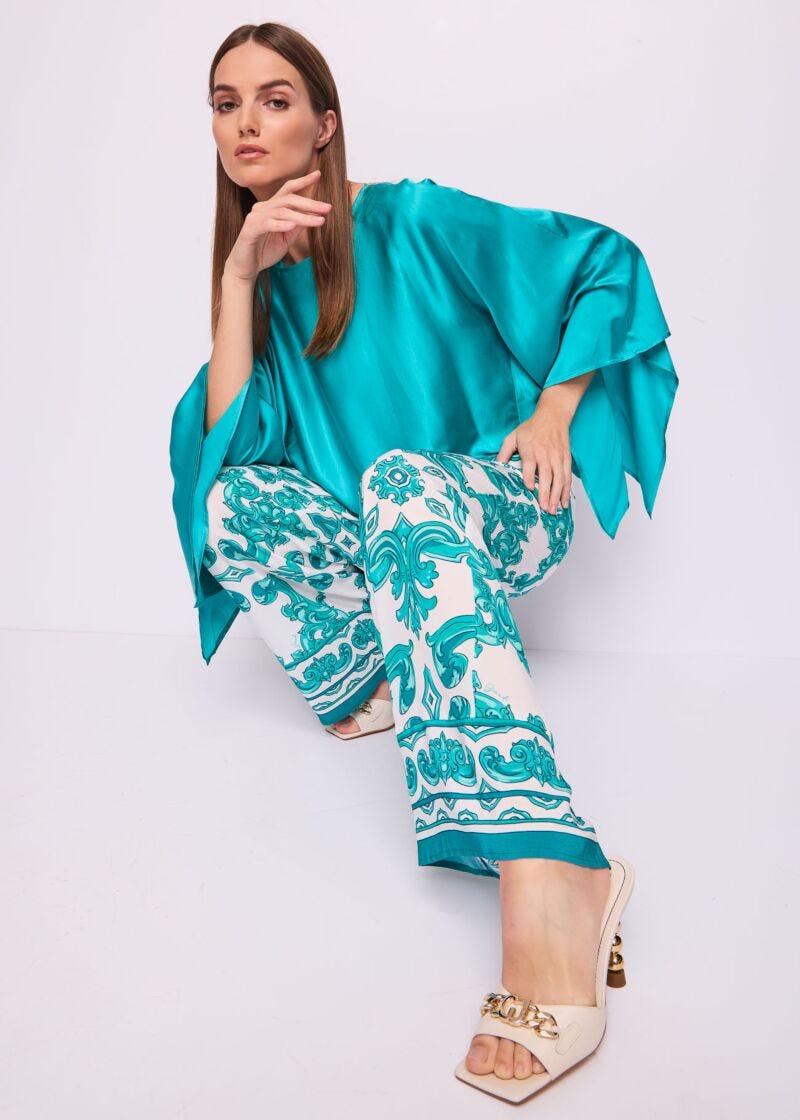 Cape verte en satin