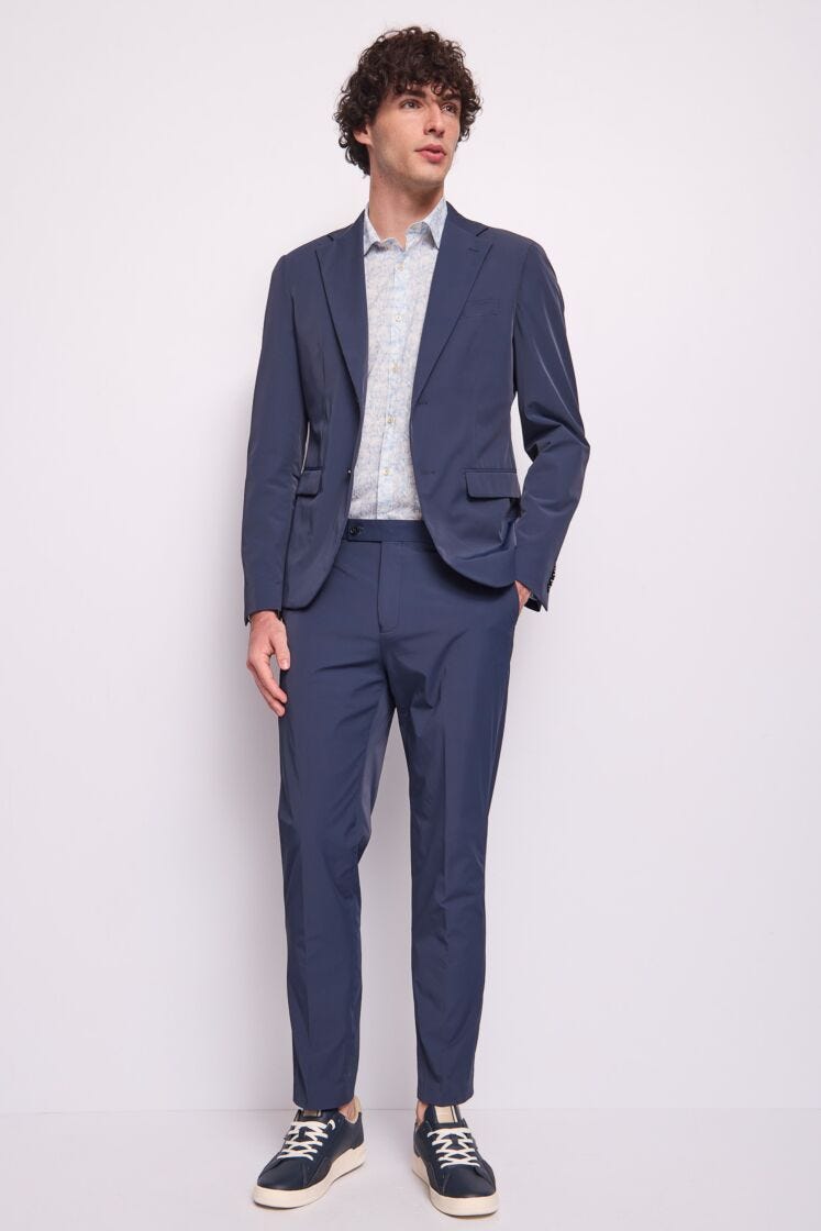 Completo da uomo blu in nylon