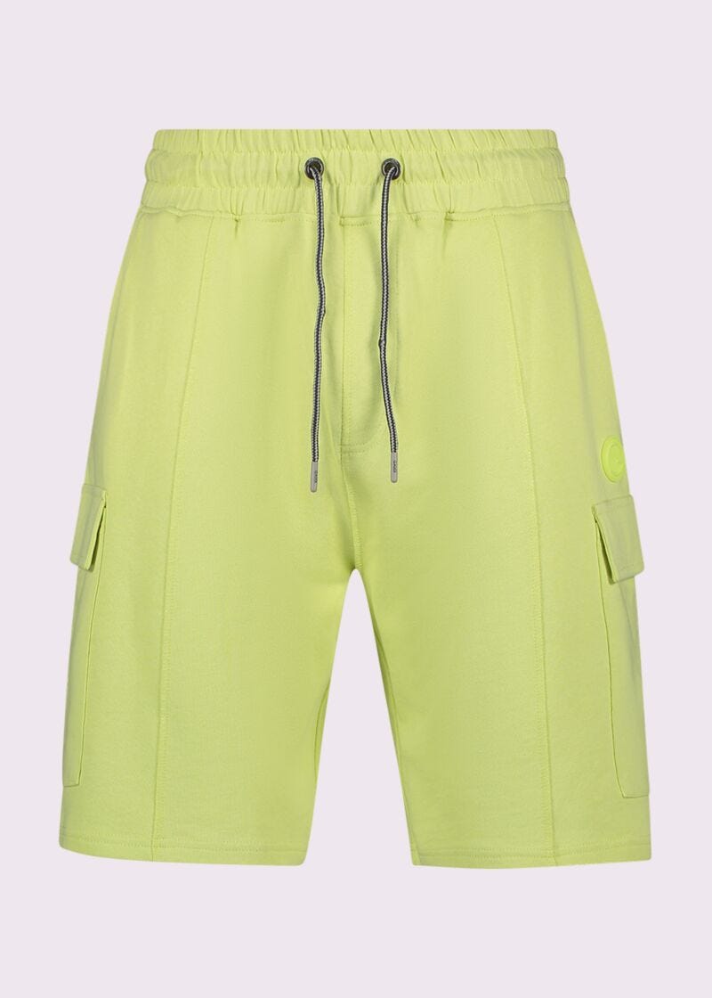 Bermuda giallo in felpa di cotone