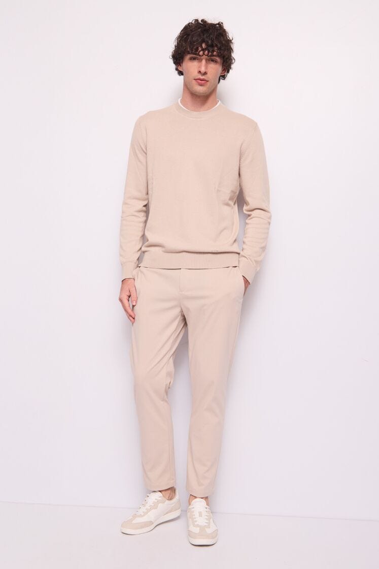Men's cotton-blend trousers