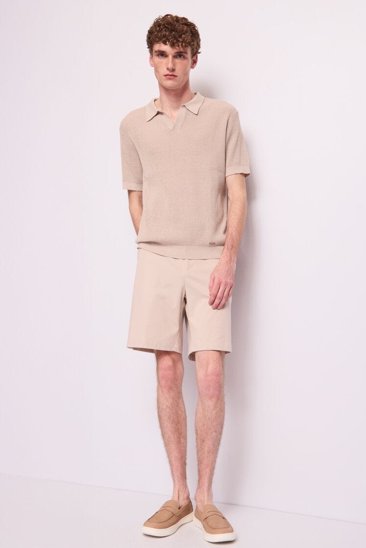 Bermuda en coton mélangé pour homme