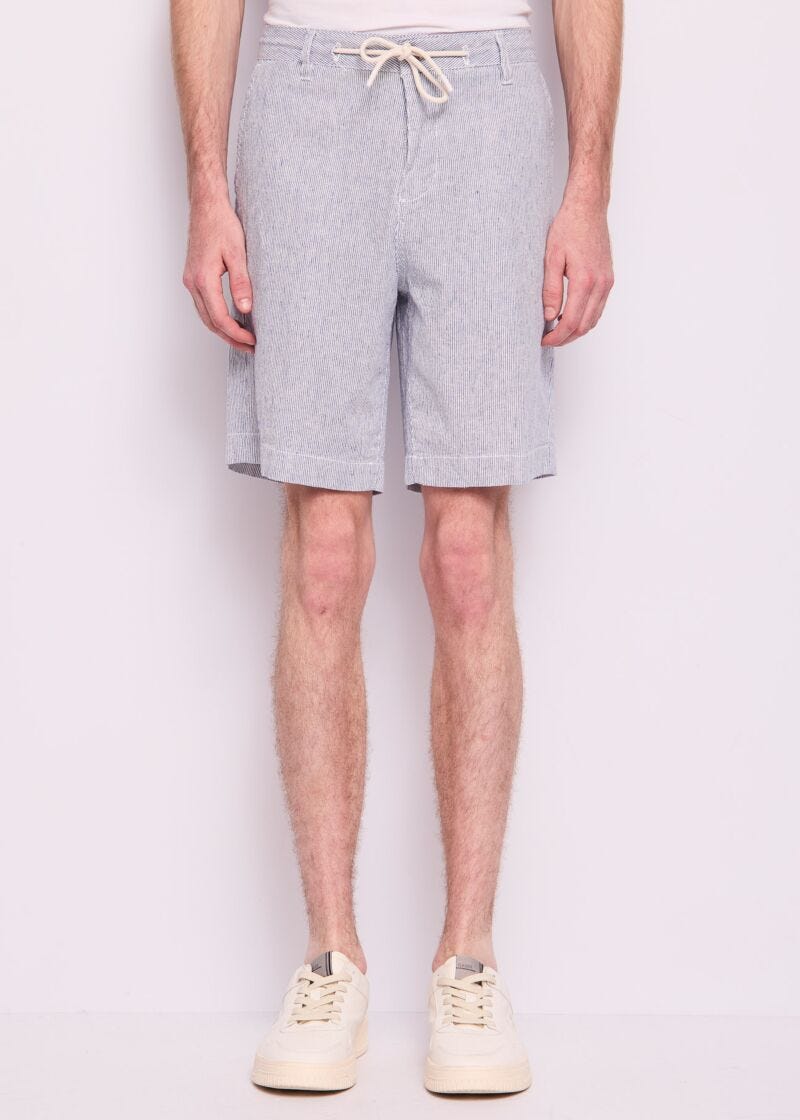 Shorts da uomo in lino e cotone