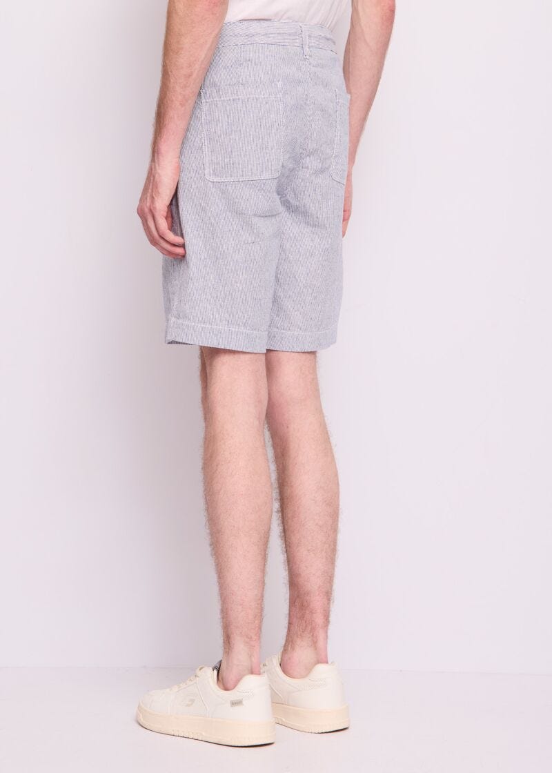 Shorts da uomo in lino e cotone