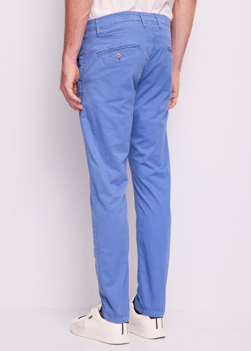 Pantaloni blu da uomo in cotone