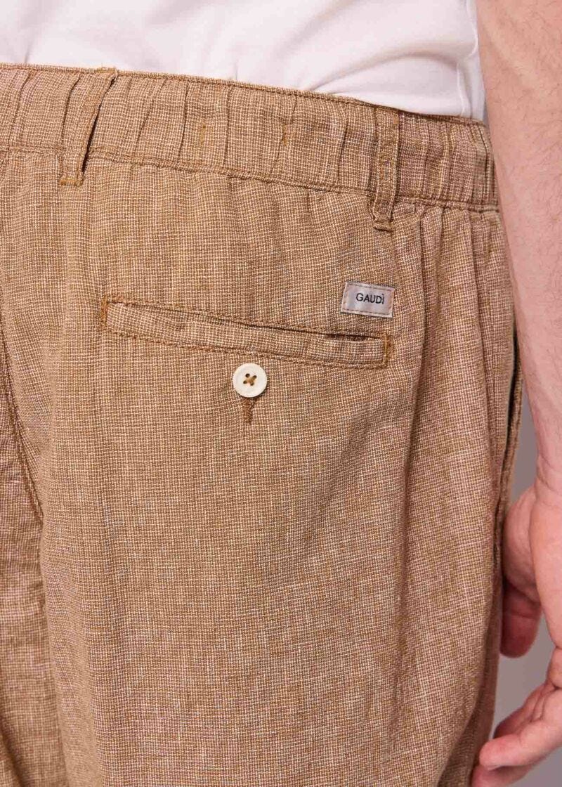 Pantaloni da uomo in lino e cotone