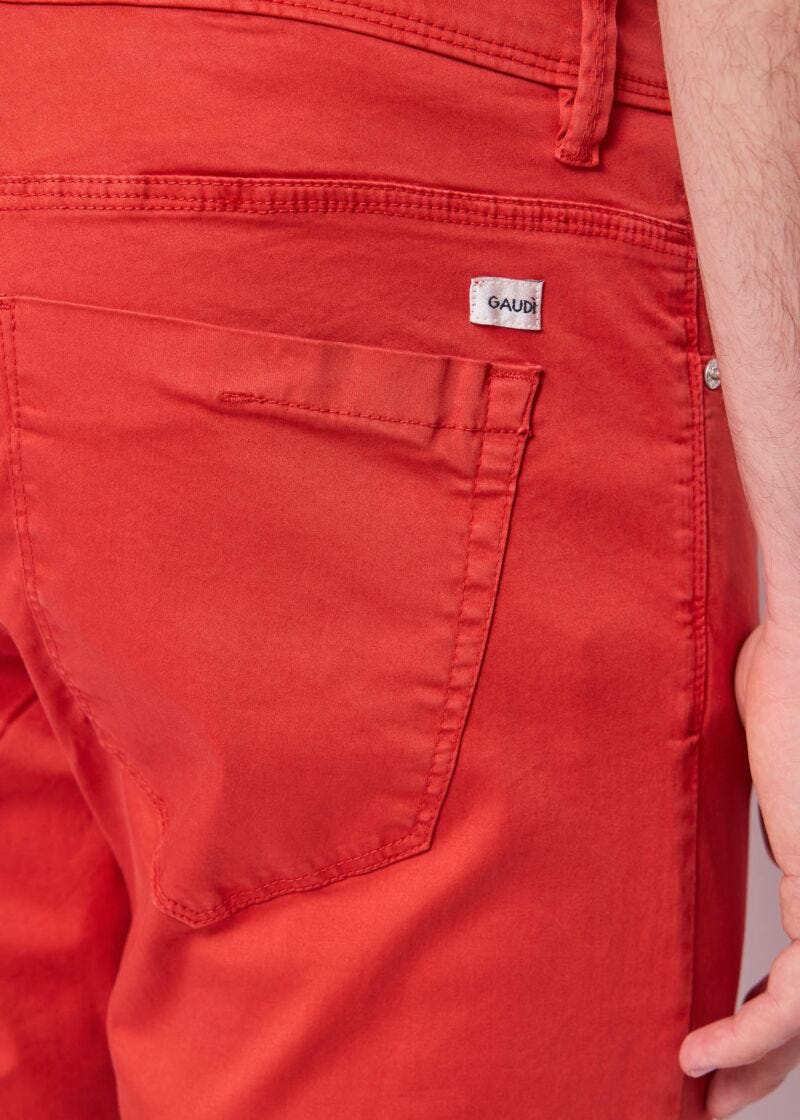 Pantaloni rossi da uomo in cotone