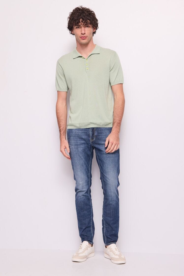 Vaqueros ajustados chinos de algodón para hombre