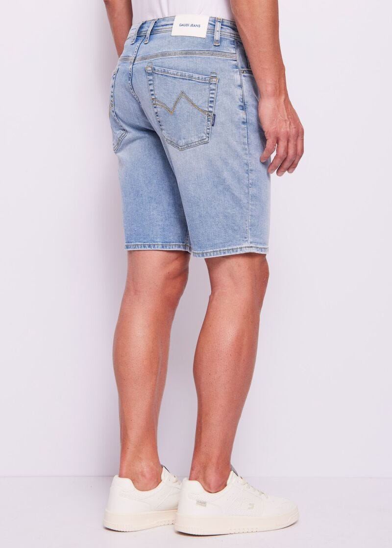 Pantalones cortos en dénim de algodón para hombre