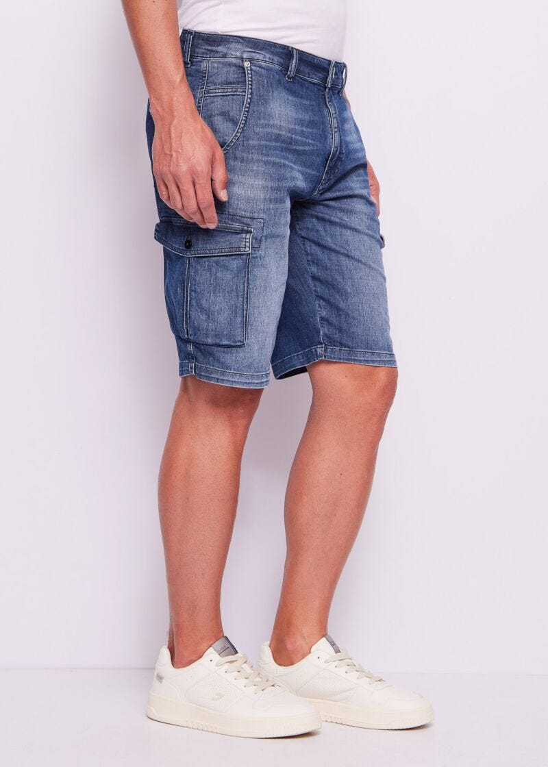 Shorts uomo cargo in denim