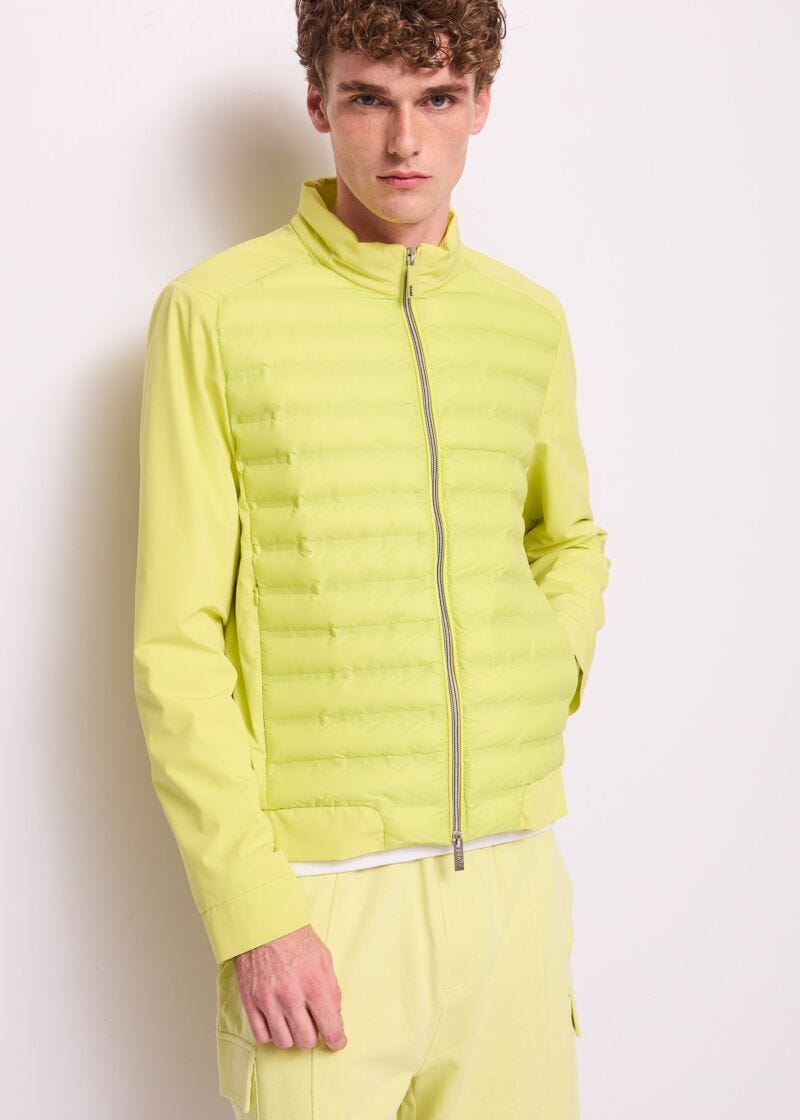 Giacca gialla da uomo in nylon