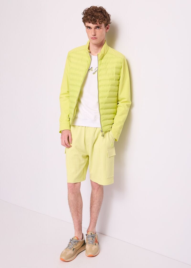Giacca gialla da uomo in nylon