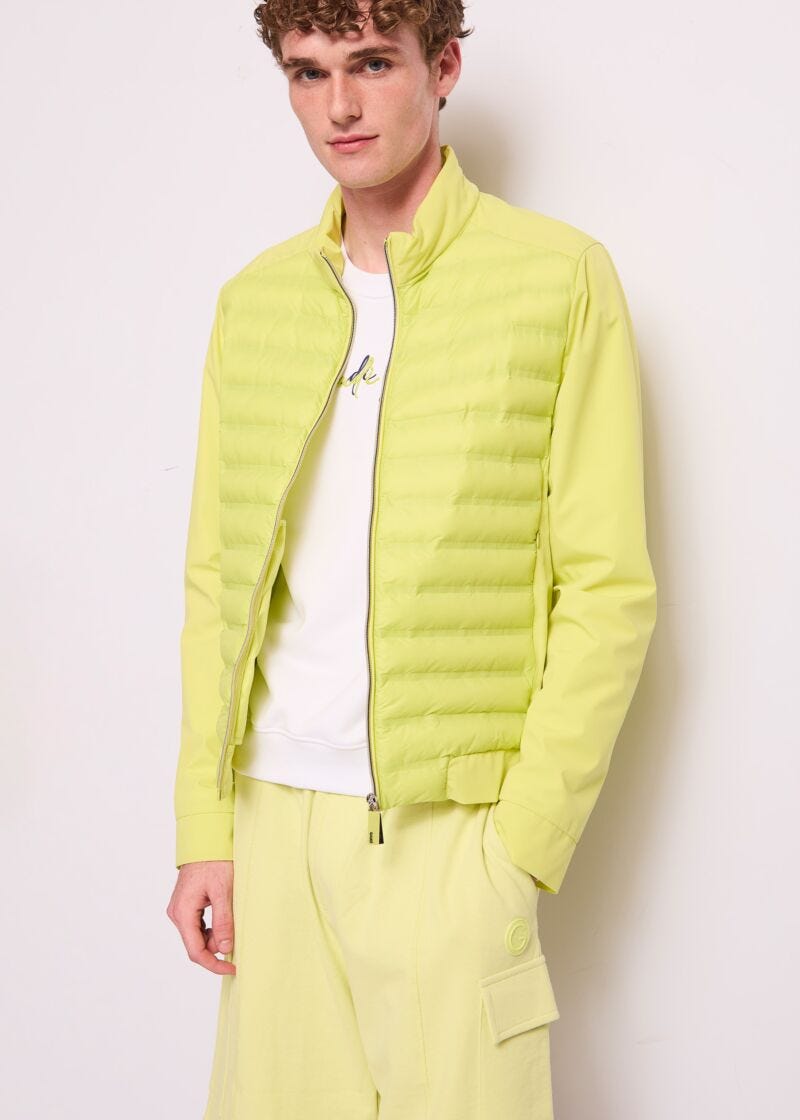 Giacca gialla da uomo in nylon