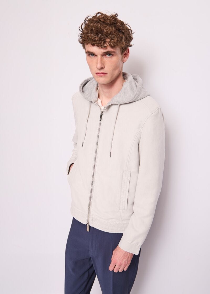Blouson de motard en suédine