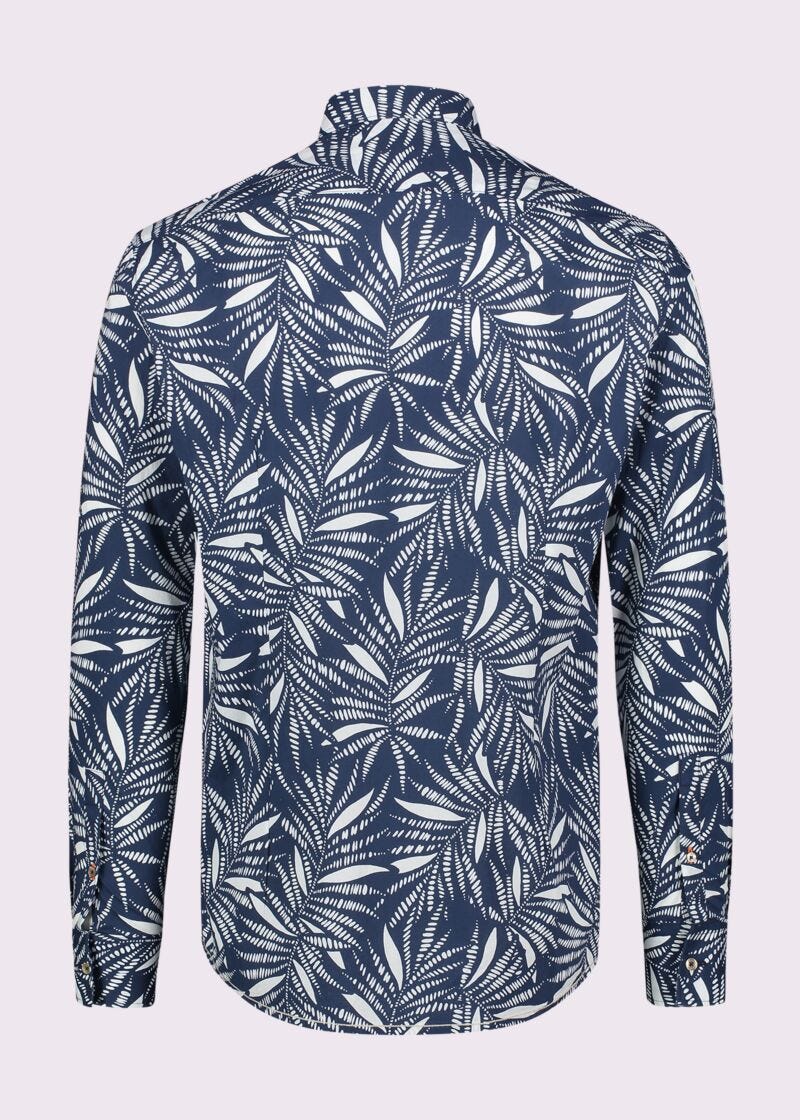 Camicia da uomo in cotone stampato