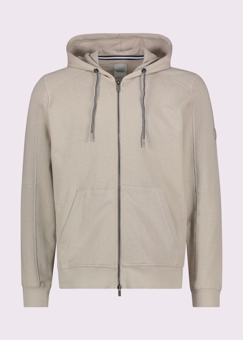 Sudadera beige de algodón para hombre