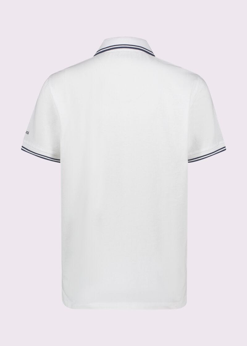 Polo bianca da uomo in cotone
