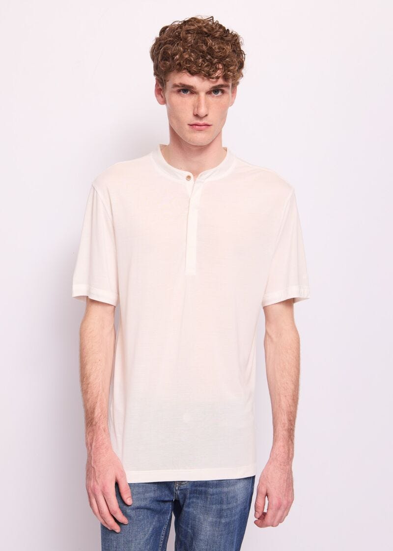 T-shirt blanc en jersey pour homme