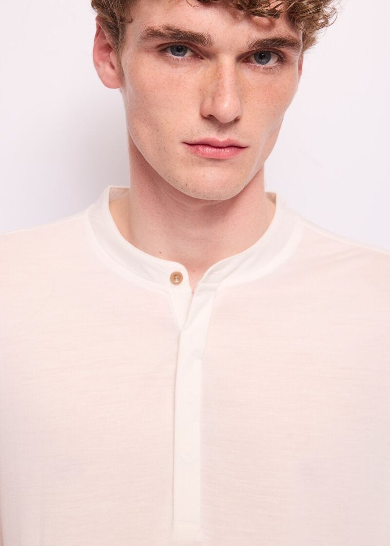 T-shirt blanc en jersey pour homme