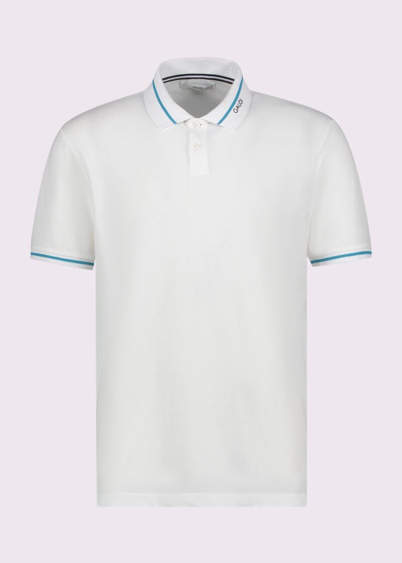 Polo bianca da uomo in cotone