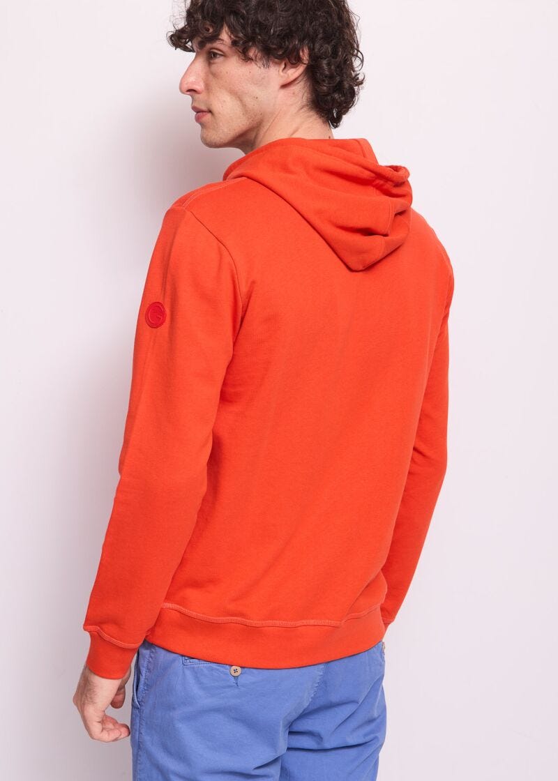 Sudadera roja de algodón para hombre
