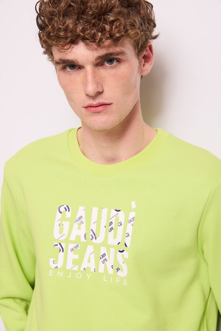 Sudadera de algodón con logotipo para hombre