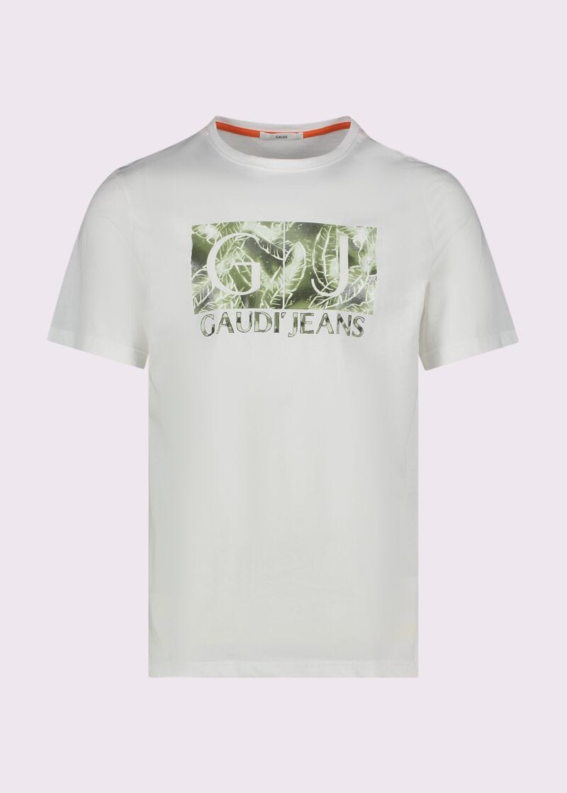 Camiseta blanca de algodón para hombre