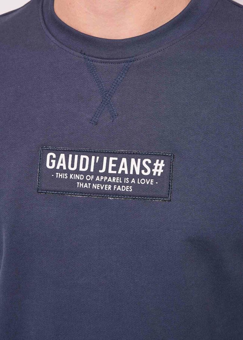 Sudadera azul de algodón para hombre