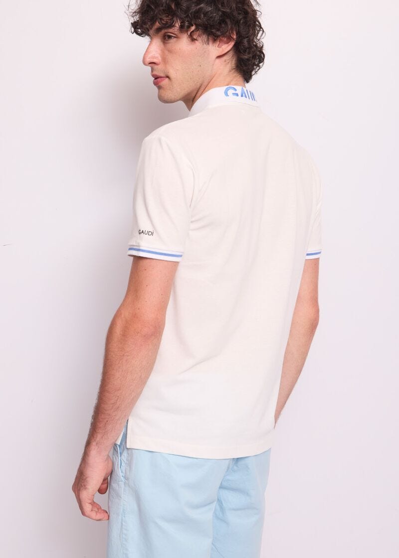 Polo bianca da uomo in cotone