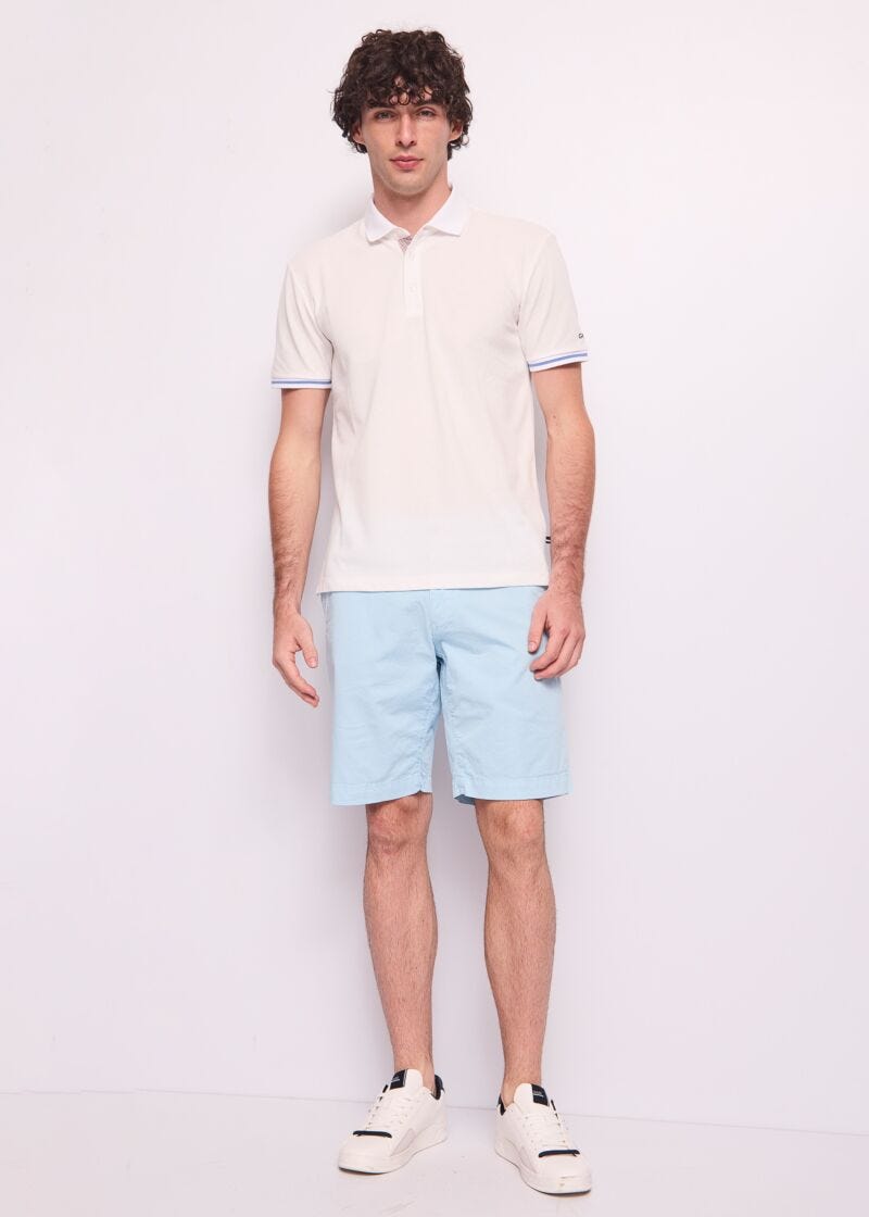 Polo bianca da uomo in cotone
