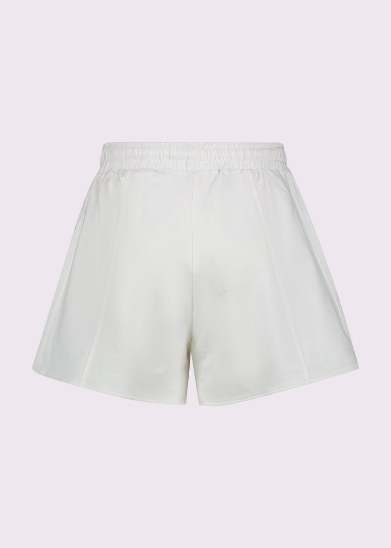 Short blanc en molleton de coton