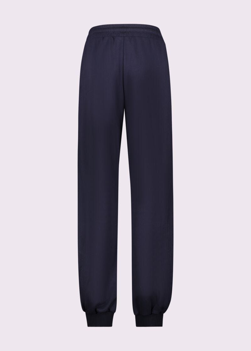 Pantaloni jogging blu da donna con coulisse logata
