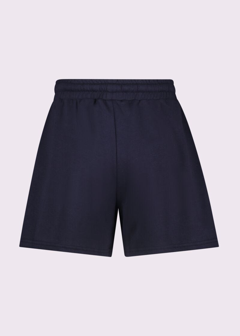Short bleu en scuba pour femme
