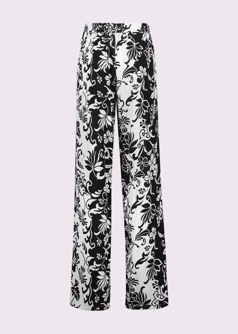 Pantalones de mujer de muselina estampada