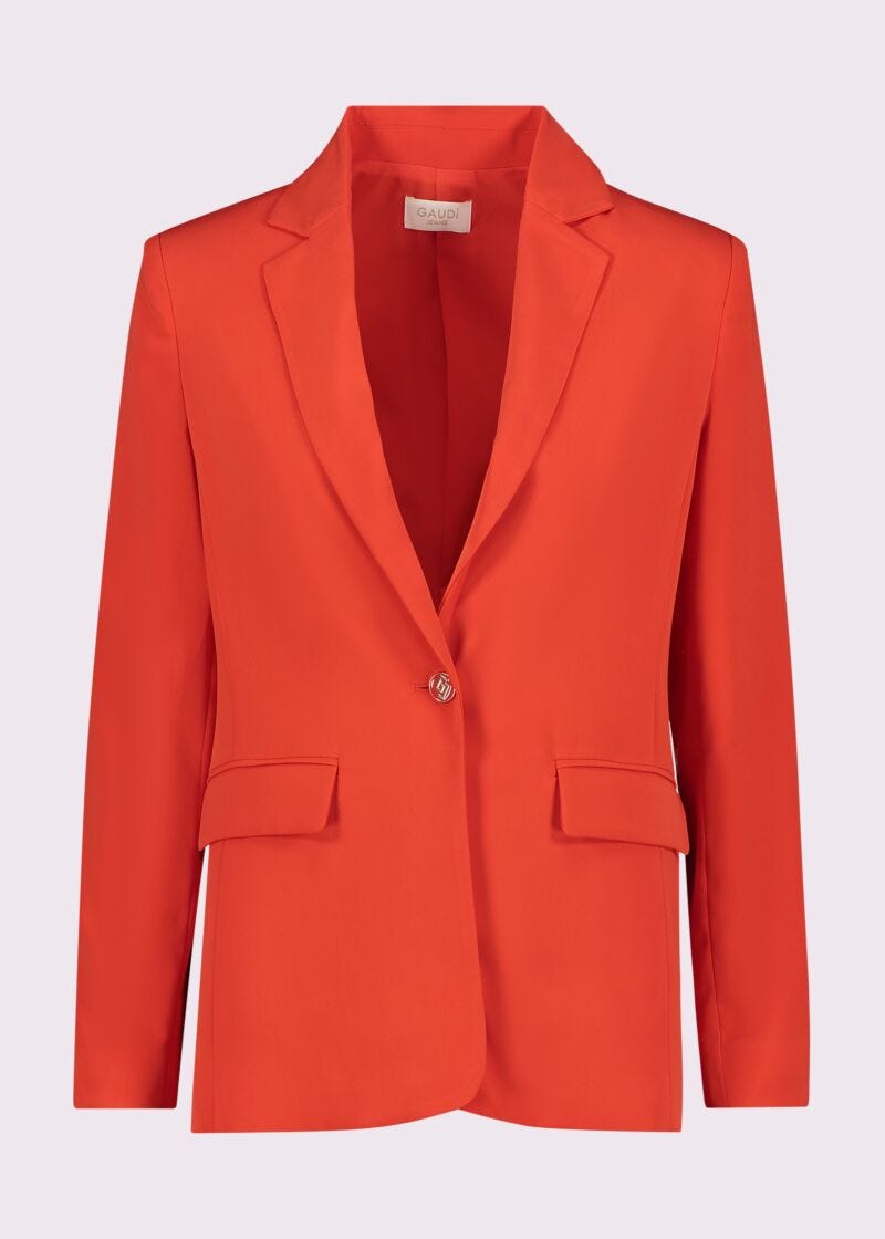 Blazer donna rosso monopetto