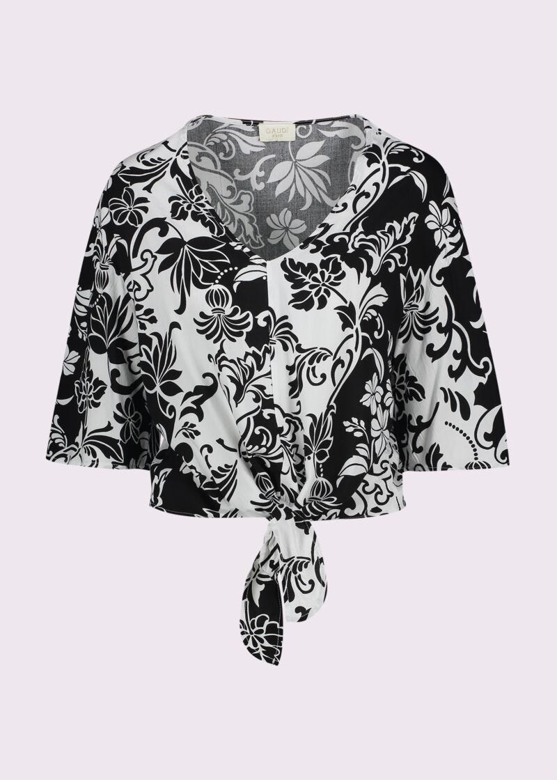 Blouse en mousseline imprimée pour femme