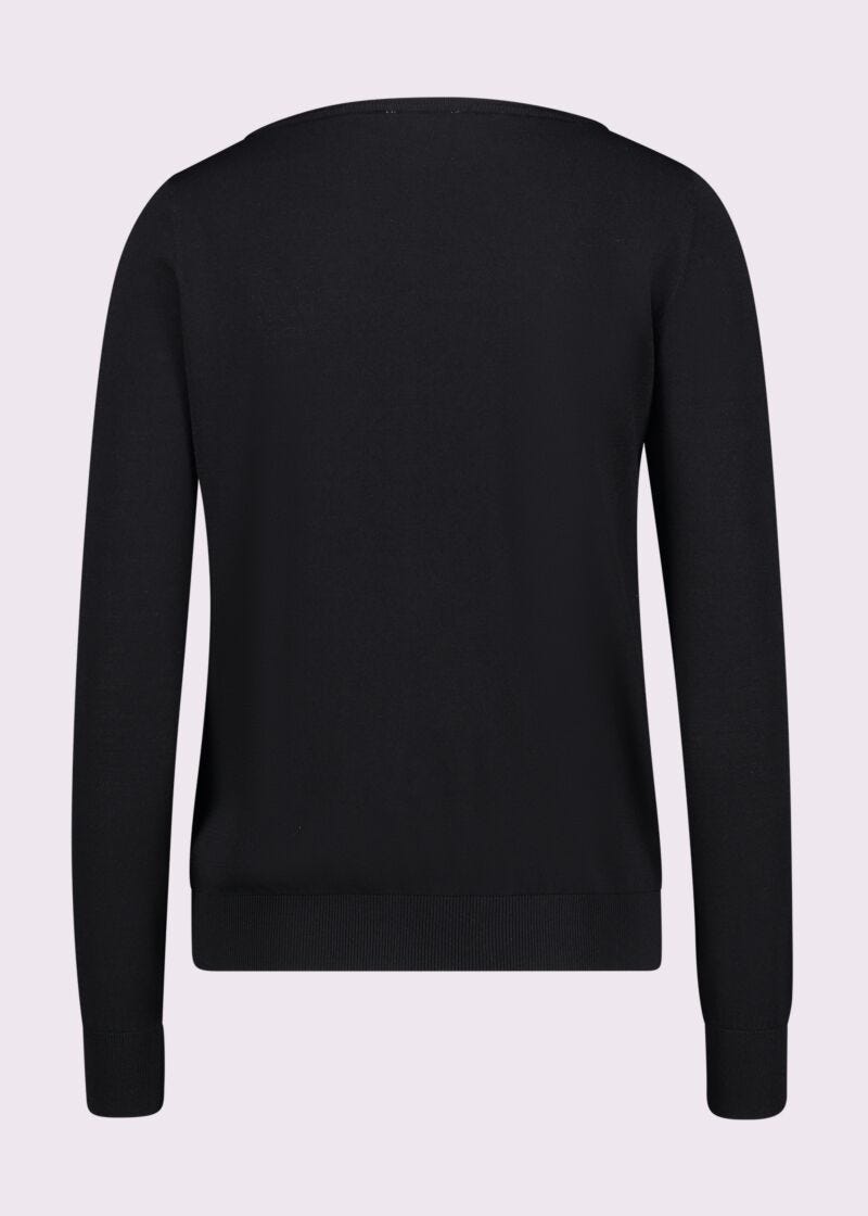 Pull noir avec strass pour femme