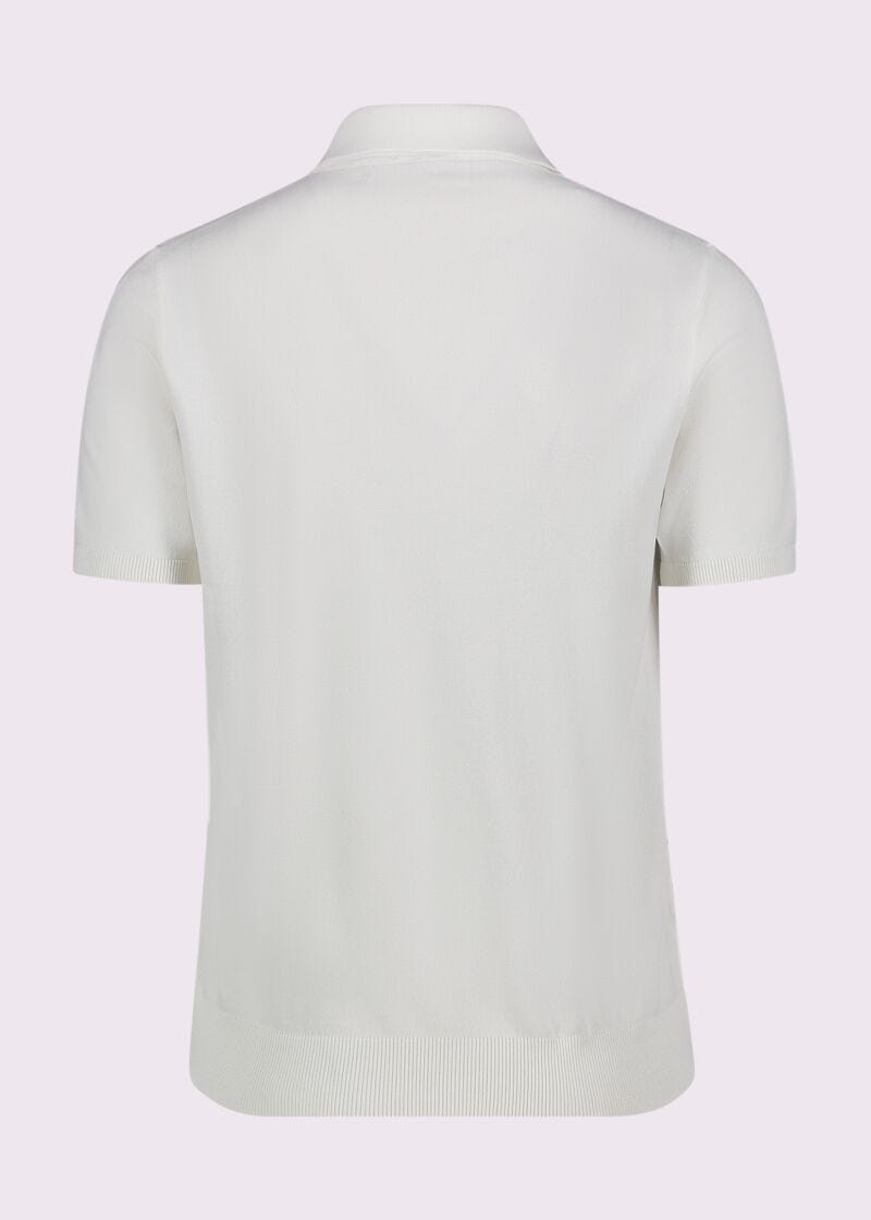Polo donna bianca con maniche corte