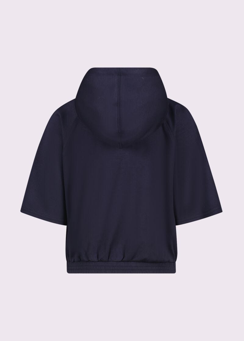 Sudadera azul con capucha para mujer