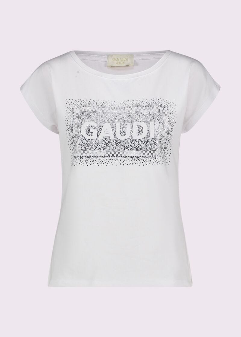 T-shirt blanc en coton pour femme