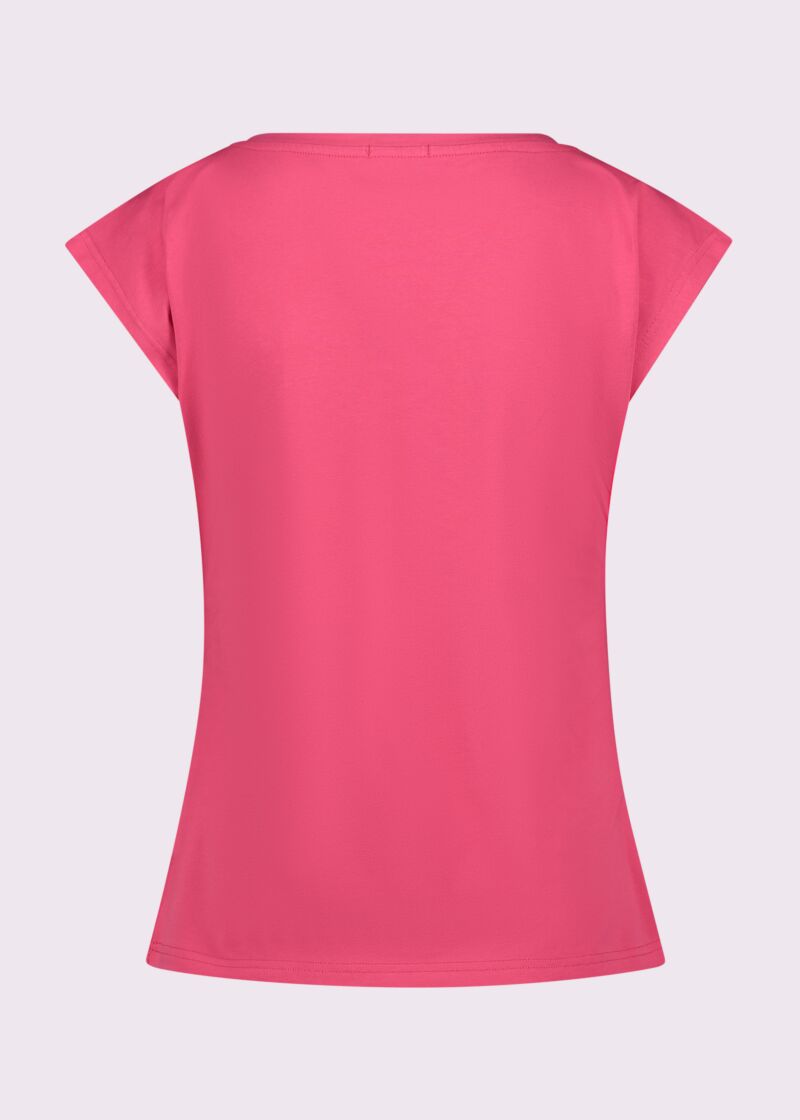 Women's pink cotton T-shirt
