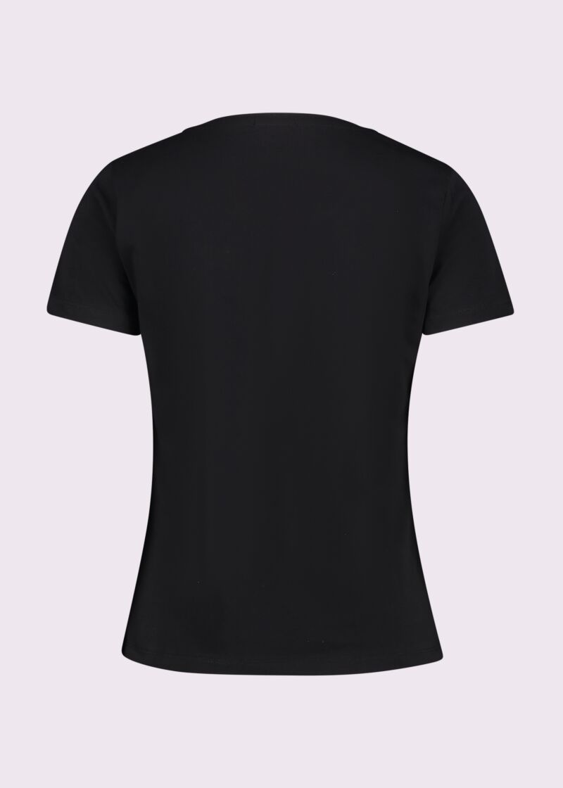 Women's black cotton T-shirt