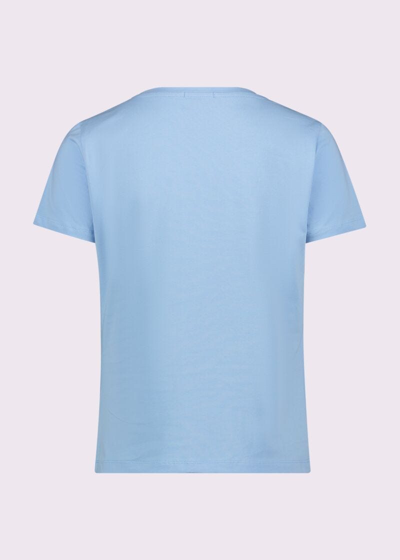 T-shirt bleu en coton pour femme