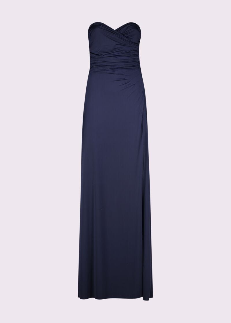 Robe bleue en jersey pour femme