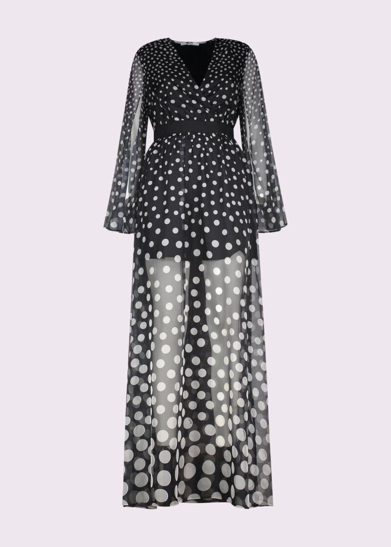 Women's printed chiffon dress